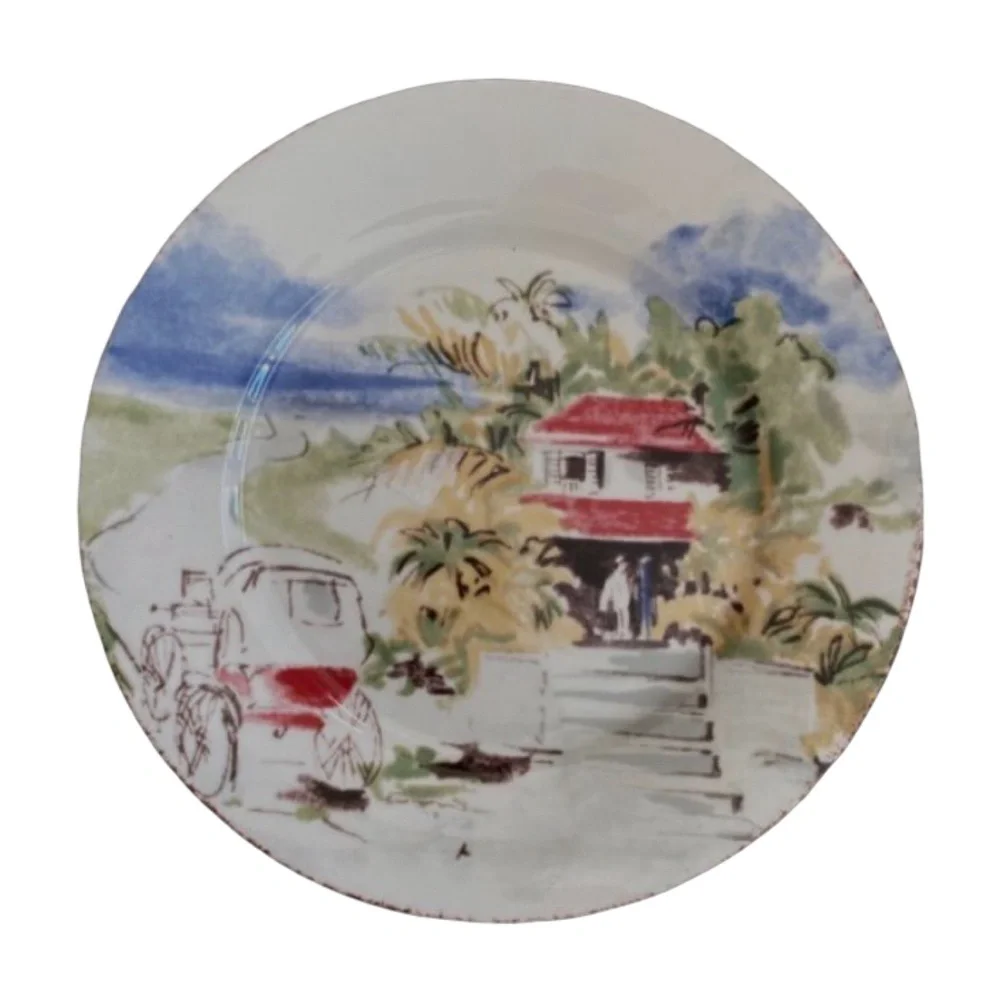 PIER 1 Destination Porcelain Salad Desert Plate 7.5” (set of 4)
